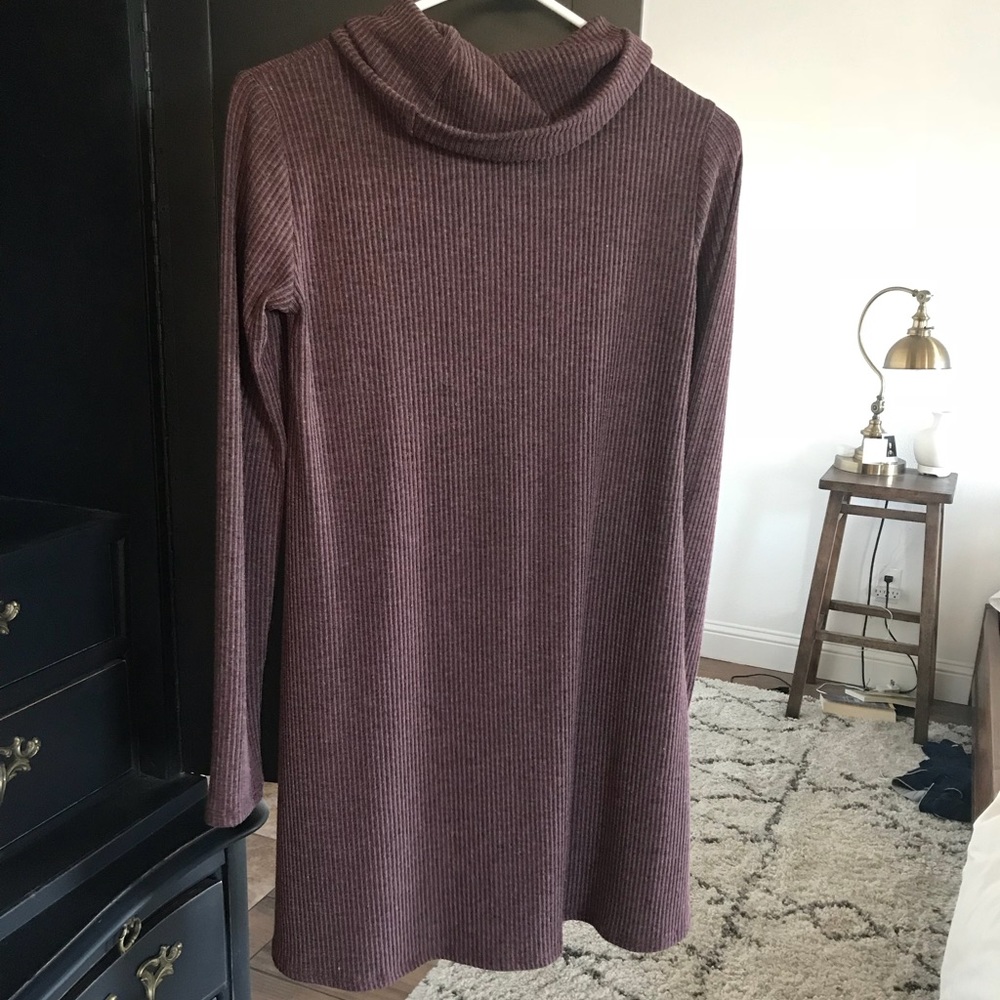 Purple Socialite turtleneck tunic dress